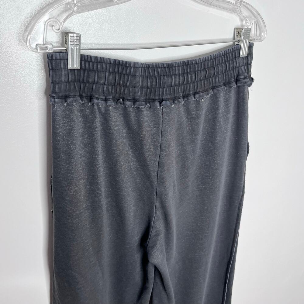 Daily Practice Anthropologie Wide Leg Lounge Pants Charcoal Drawstring XS - Picture 8 of 10